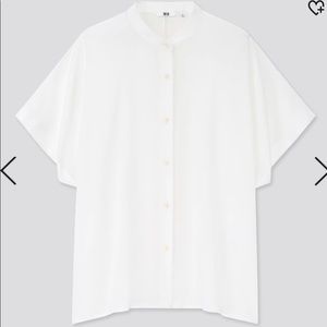 Uniqlo WOMEN RAYON STAND COLLAR SHORT XS